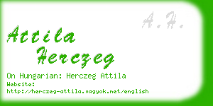 attila herczeg business card